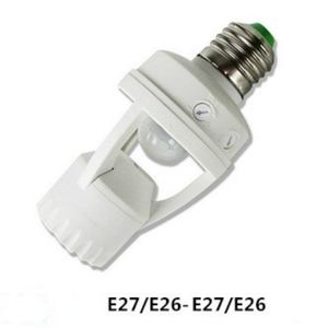 Factory Supply E27 Hoge Gevoeligheid PIR Motion Sensor PBT Socket Adapter Automatisch Lichtbediening Smart Switch Bulb Houder