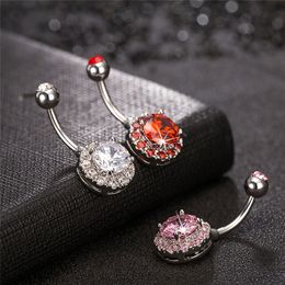 Fabrieksvoorziening Hoge Kwaliteit CZ Diamond Clear Gemmed Rvs Anker Navel Belly Ring voor Party For Wedding