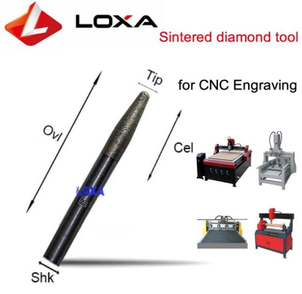 Alimentation en usine LOXA FQ615 Moulage de gravure CNC CNC Bits CNC pour Granite Endr Endr Endr Endr Endr End Cutter Milling5096783