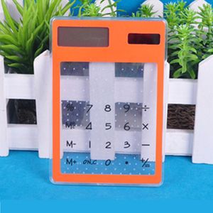 Factory Supply Transparent Touch Screen Solar Calculator Siliconen Card Calculator