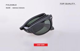 Factory topkwaliteit klassieke 50 mm vierkante opvouwbare zonnebrillen mannen vrouwen oversized 54 mm zonnebril Drive Designer vouwlens MAT6223977