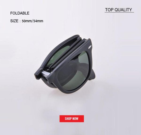 Factory Top Classic Classic 50mm Square Sol Sol Sun Men Mujeres de gran tamaño 54 mm Gafas de sol de conducción Lente plegable MAT4967364