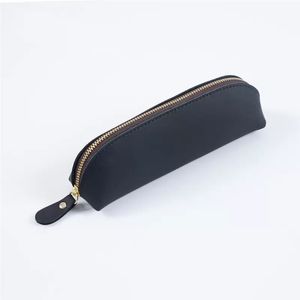 Factory Vintage Leather Pencil Case School Office -Stationery Tas Cowhide Fountain Pen Box Make -upborstel Zakje Holder