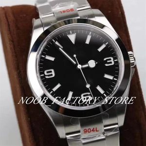 Montre d'usine 39mm GMF hommes Cal 3132 mouvement automatique montres montre hommes cadran noir 904L entièrement en acier bande solide saphir Sup183a