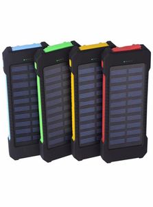Banque d'énergie solaire à boussole imperméable d'usine 20000mAh Universal CellPhone Chargeur de batterie avec lampe de poche LED et le camping à boussole 1295821