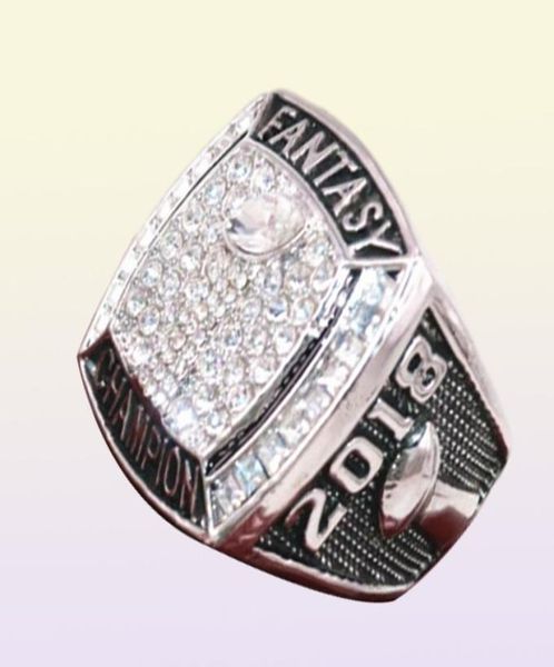 Factory Whole 2018 Fantasy Football Ring USA Taille 7 à 15 avec Boîte d'affichage en bois Drop 8479037