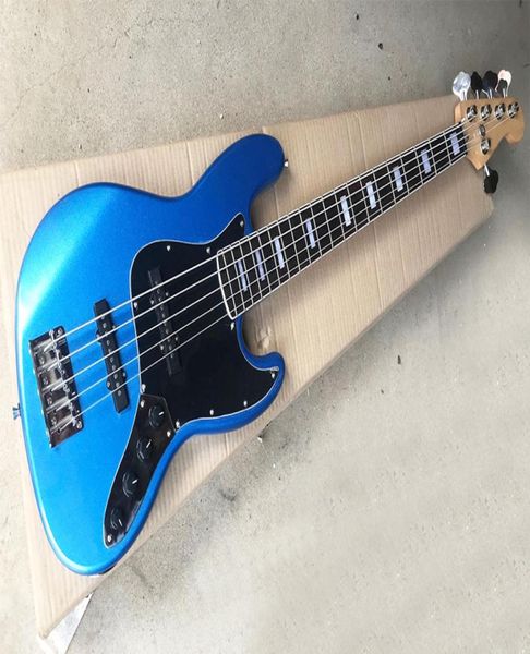 Factory Whole 5 cordes Guitare de basse électrique bleu métallique avec pick-upsrose-fingerboard pickudguard 7195669 acyive