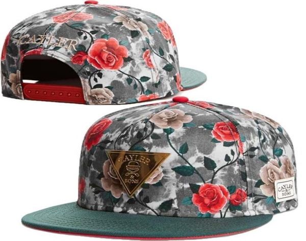 Factory Factory Casual Hip Hop Snapbacks Chapeau Flower Print Rose Floral Baseball Caps For Women Men Street Dance Hiphop Hats5407019