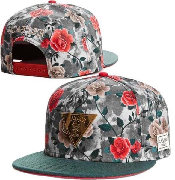 Factory Factory Casual Hip Hop Snapbacks Hat Chapeau Flower Imprimé Rose Baseball Floral Caps pour femmes hommes Street Dance HIPHOP HATS1020006