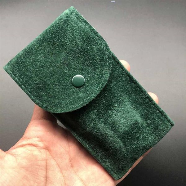 Usine Entière Vert Flanelle Lisse Petit Sac Étui De Protection De Voyage Montre Rolex Facile à Transporter Cadeau 12 8mm280C