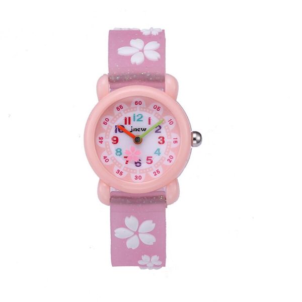 Usine entière JNEW marque Quartz montre pour enfants amoureux dessin animé garçons filles étudiants montres bande de silicone couleur bonbon Wristwa2892