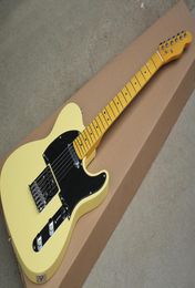 Guitare électrique jaune clair entièrement avec pickguardy jaune en érable est personnalisé comme demande2914022