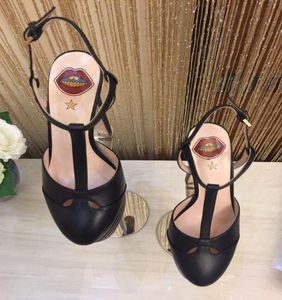 Usine entièrement nouvelle vente de chaussures femme créatrice authentique cuir dame robe plate-forme talons femme sandales sac à poussière box5950844