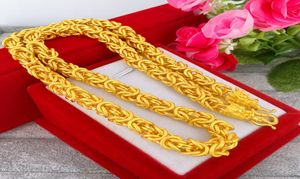 Factory entier Vietnam Placer Gol Bijoux Hommes Ornement Modèle de tissu Dragon Sand Collier or Gold plaqué 24K Imitation Brace7723594