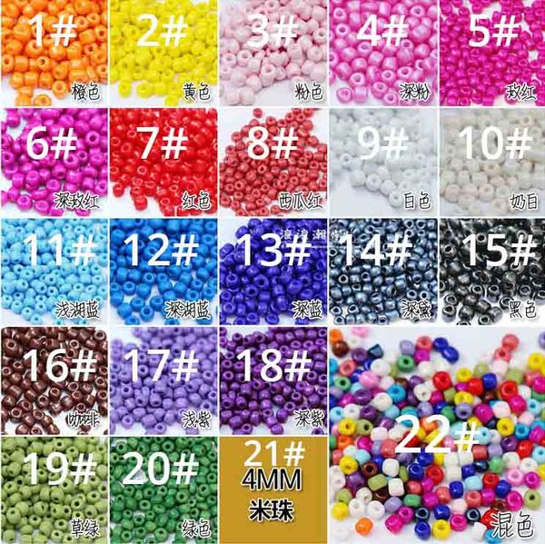 Perles rondes en verre de 2,3,4mm, couleur ronde, adaptées aux bracelets d'amitié vsco, accessoires de bijoux, perles amples, vente en gros d'usine