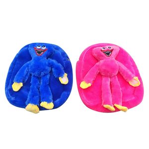 Factory Groothandel 2 kleuren 14,2 inch 36 cm Huggy Wuggy Children's Backpack Plush Toy Pink Blue Schoolbag Children Cadeau