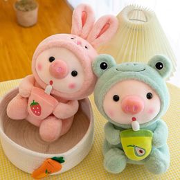 Factory Wholesale 2 styles de 25 cm de thé de lait pigle Jouets en peluche mignon pouvôniers cadeaux pour enfants