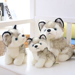 Fábrica al por mayor 20 cm 25 cm 30 cm peluche animal muñeca perro husky muñecos de peluche juguete niños regalo de navidad