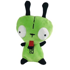 Fábrica al por mayor 25 cm Invader.Zim Green Alien Jill Dog juguetes de peluche Animación Cine y televisión que rodean muñecas para regalos de niños