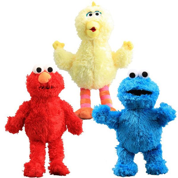 Venta al por mayor de fábrica, 3 estilos, 30 cm, juguete de peluche de Barrio Sésamo, muñeco periférico de anime Elmo, regalos favoritos para niños