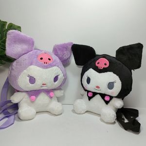 Sac à dos en peluche kuromi 30cm, 2 couleurs, sac à dos de poupée périphérique de dessin animé, cartable pour enfants, vente en gros d'usine