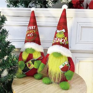 Fábrica al por mayor 30 cm 2 estilos Navidad Grinch juguetes de peluche adornos navideños muñecas regalos de vacaciones para niños