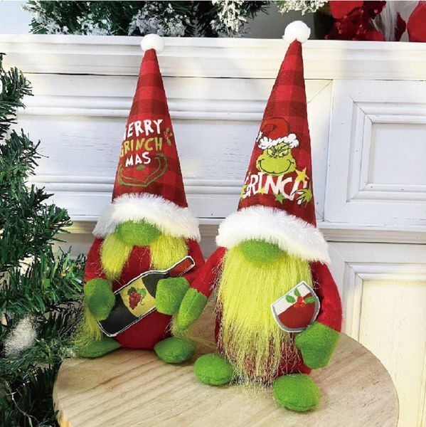 Jouets en peluche Grinch de noël, 30cm, 2 styles, poupées d'ornement de noël, cadeaux de vacances pour enfants, vente en gros d'usine