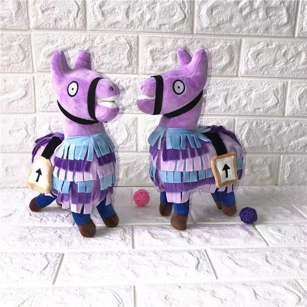 Fábrica al por mayor 30 cm caballo púrpura alpaca peluche juguete animación juego periférico muñeca regalo para niños