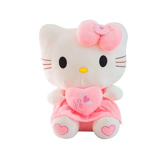 Jouet en peluche chat câlin 30cm, poupée environnante, dessin animé, cadeau préféré des enfants, vente en gros d'usine