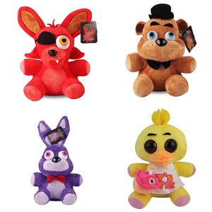 Fabriek groothandel 4 stijlen van 18 cm FNAF knuffel beer vos konijn eend spel omliggende poppen kinderen favoriete geschenken