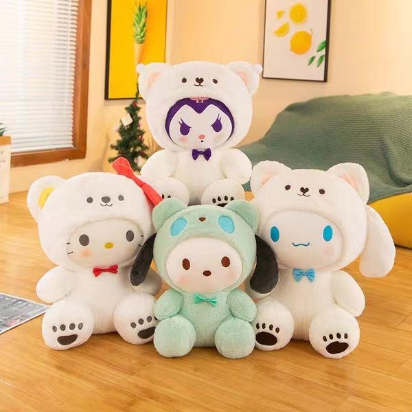 Usine en gros 4 styles de 22 cm kitty chat Kuromi jouets en peluche film d'animation et poupée de télévision cadeaux préférés des enfants