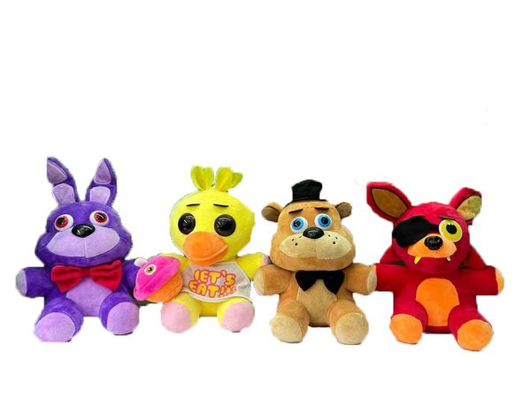 Usine en gros 42 styles 25 cm FNAF ours lapin renard canard en peluche jeux d'animation entourant les poupées d'animaux cadeaux pour enfants