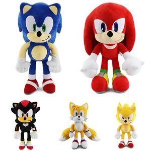 Fábrica al por mayor 5 estilos 30 cm Sonic hedgehog peluche película de animación que rodea muñecas regalo favorito de los niños