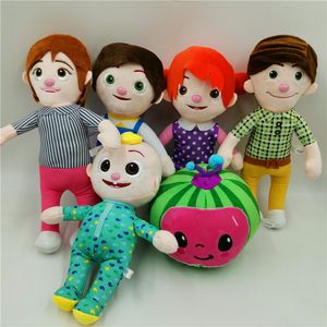 Fábrica al por mayor 6 estilos de sandías juguetes de peluche para bebés películas de dibujos animados y televisión que rodean las muñecas regalos favoritos de los niños