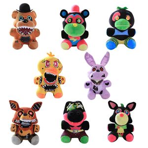 Factory Groothandel 8 ontwerpen 25cmfnaf Sundrop Harem -serie Big Eyed Bear Fox Yellow Duck Duck Game Plush Toys