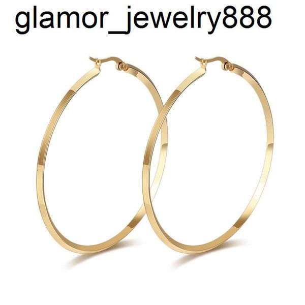 Boucles d'oreilles créoles fines et rondes en or 18 carats pour femmes, prix bon marché, vente en gros d'usine