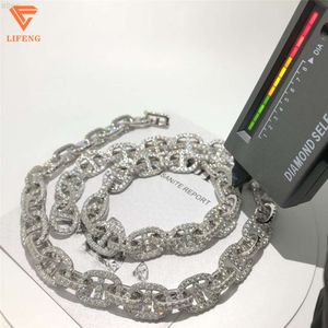 Fabriek Groothandel Cubaanse Ketting Drop Shipping Vvs Moissanite Diamond 925 Sterling Zilver 15mm Cubaanse Link Chain Hip Hop Ketting