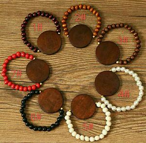 Fabricants en gros lettres de bracelet de personnalité européenne et américaine perles en bois chaîne de perles commerce extérieur multicolore en option