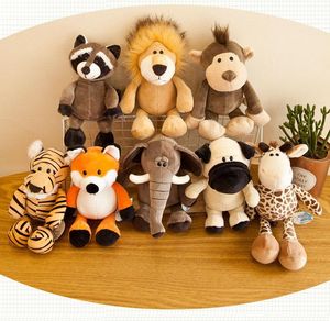 Factory Groothandel Forest Animal Plush Doll Giraffe Elephant Lion Monkey Dog Tiger Activiteit Geschenk kinderen Verjaardag pluche speelgoed Gratis DHL of UPS