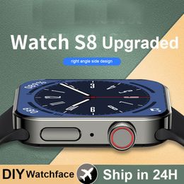 Usine en gros HW8MAX 1.99 "montre intelligente Appl 7 jours en veille toujours sur la pression artérielle hommes femmes NFC SmartWatch pour Android