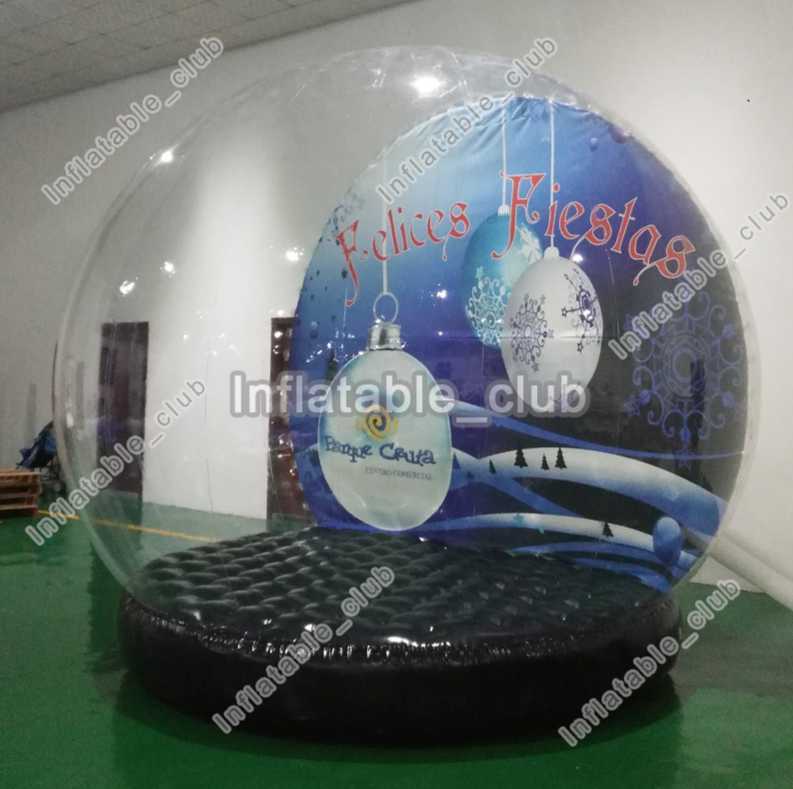 Factory Wholesale Inflatable Snow Globe For Christmas 3M Dia Inflatable Human Snow Globe Photo Booth Cheap Christmas Yard Snow Globe