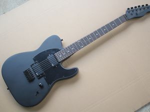 Guitare électrique noir mat en gros d'usine avec micros EMG, touche en palissandre, peut être personnalisé