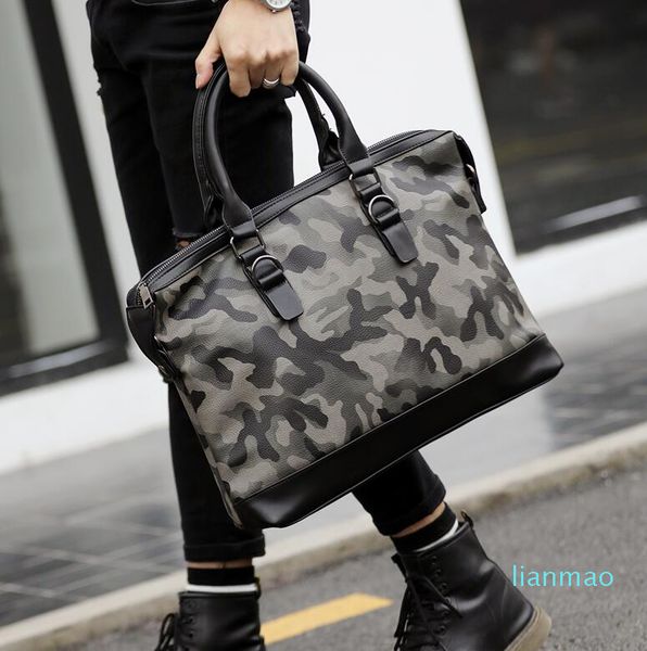 Fábrica por atacado bolsa masculina camuflada metrosexual camuflagem essencial camuflagem sacos de couro bolsa bolsas de negócios