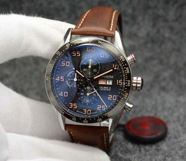 Factory Wholesale Movimiento Relojes watch pulsera 44mm Glide Face Quartz Chrono hombres inoxidable 1887 Acero Gwhag