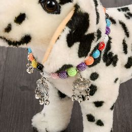 Fabriek groothandel huisdier lange levensduur slot hanger ketting kat halsband Teddy korte hars koperen bel accessoires