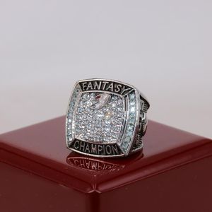 Usine Prix de gros 2019 Fantasy Football Champion Ring USA Taille 7 à 15 avec boîte de présentation en bois Drop Shipping