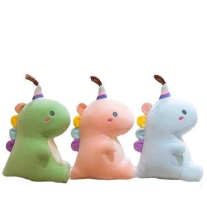 Prix de gros usine 3 couleurs 25cm Dinosaur Unicorn en peluche animation périphérique Doll d'enfants Cadeau