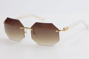 Fábrica al por mayor sin montura Marble Plank Shield Gafas de sol Rectángulo Gafas de sol de alta calidad Adumbral Gafas masculinas y femeninas con caja