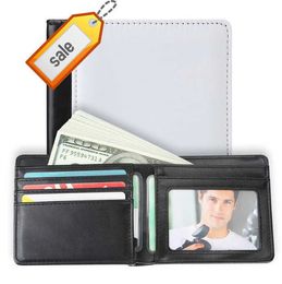 Fabriek groothandel sublimatie Blank Heat Transfer Short Wallet DIY Sublimation Hot Photo Wallet Card Bag For Men