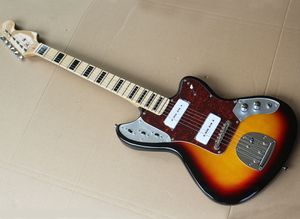 Factory Groothandel Tabak Sunburst Elektrische Gitaar met P 90 Pickups, Palissander Fretboard met Black Block Inlay, met aangepaste service